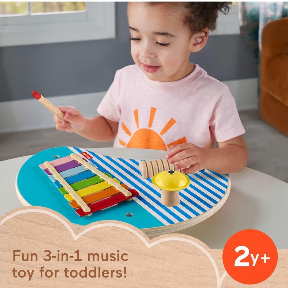 Fisher Price Wooden Music Table - NEW - Picture 2 of 4